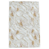 ホワイトアイボリーシルク&アイボリーシャンペーンパール ミディアムペーパーバッグ (正面)