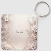 ホワイトアイボリーフローラキーチェーン キーホルダー (裏面)