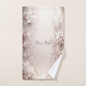 ホワイトアイボリーフローラタオルセット バスタオルセット (ハンドタオル)