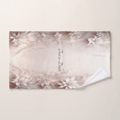 ホワイトアイボリーフローラタオルセット バスタオルセット (ハンドタオル)