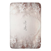 ホワイトアイボリーフローラバスマット バスマット (正面縦)