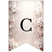 ホワイトアイボリーフローラバンティング国旗 バンティングフラッグ (第1の旗)