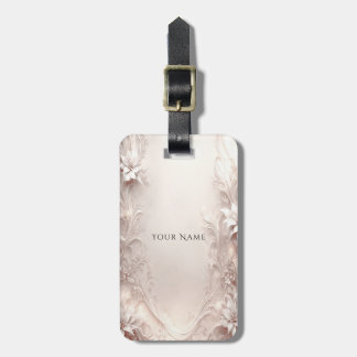 ホワイトアイボリーフローララゲージタグ ラゲッジタグ