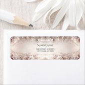 ホワイトアイボリーフローラ差出人住所ラベル ラベル (インサイチュ)