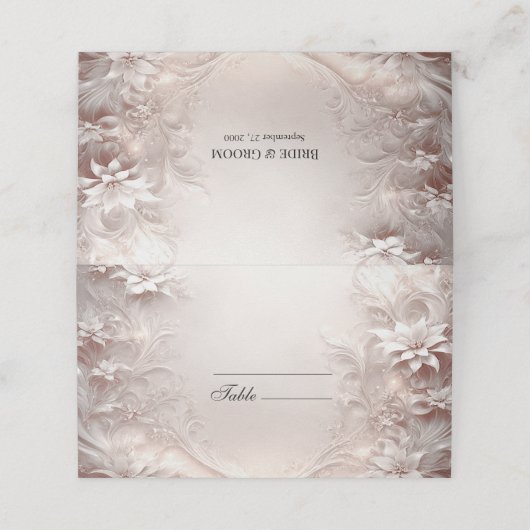 ホワイトアイボリーフローラ座席表 プレイスカード (外部開封)