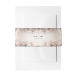 ホワイトアイボリーフローラ招待状用帯 招待状ベリーバンド