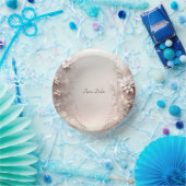 ホワイトアイボリーフローラ紙ボウル ペーパーボウル (パーティー)