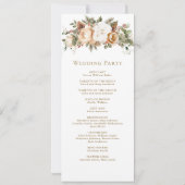 ホワイトアイボリー金ゴールドクリスマスフローラ結婚式 プログラム (裏面)