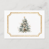 ホワイトアイボリー金ゴールドクリスマス結婚フローラ詳細 エンクロージャーカード (裏面)