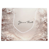 ホワイトアイボリー フラワー ギフトバッグ (正面)