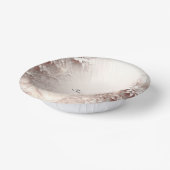 ホワイトアイボリー フラワー ペーパーボウル (傾斜あり)