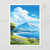 ホワイトアイランドニュージーランドヴィンテージ旅行 ポストカード (正面)