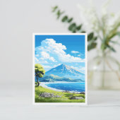 ホワイトアイランドニュージーランドヴィンテージ旅行 ポストカード (スタンド正面)