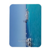 ホワイトアイランドポス近くに観光客付きヨット駐車場 マグネット (縦)