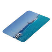 ホワイトアイランドポス近くに観光客付きヨット駐車場 マグネット (左側)