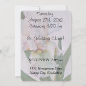 ホワイトアイリスカスタマイズ可能結婚式招待状 招待状 (裏面)