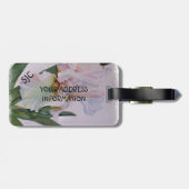 ホワイトアイリスパーソナライズされたラゲッジタグ ラゲッジタグ (裏面横)