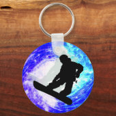 ホワイトアウトのスノーボーダー キーホルダー (正面)