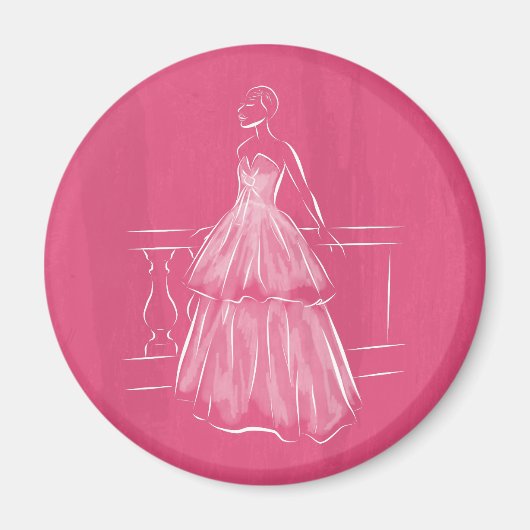 ホワイトアウトネガ宇宙ガウン マグネット (正面)