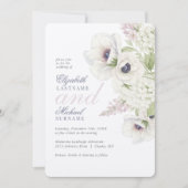 ホワイトアエレガントネモンフローラ結婚式招待状 招待状 (正面)