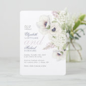 ホワイトアエレガントネモンフローラ結婚式招待状 招待状 (スタンド正面)