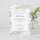 ホワイトアクアスタフィッシュビーチ誕生日 招待状 (スタンド正面)