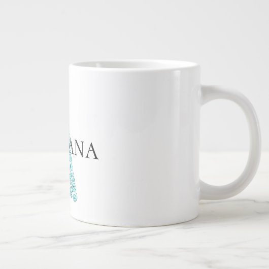 ホワイトアクアブルークリスマスツリー ジャンボコーヒーマグカップ (右)