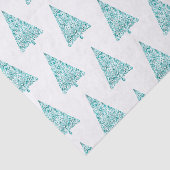 ホワイトアクアブルースパークルクリスマスツリー 薄葉紙 (詳細)