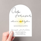 ホワイトアクリル招待状 – ミニマリストサンデザイン アクリル招待状 (インサイチュ (ポータブル))