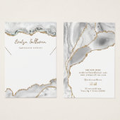 ホワイトアゲイトのネックレス表示カード (正面&裏面)