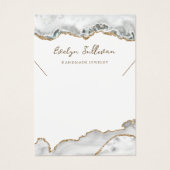 ホワイトアゲイトのネックレス表示カード (正面)