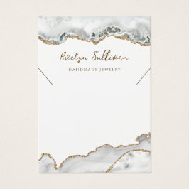 ホワイトアゲイトのネックレス表示カード