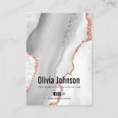 ホワイトアゲートジュエリーイヤリングネックレスディスプレイ 名刺 (裏面)