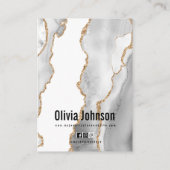 ホワイトアゲートジュエリーイヤリングネックレスディスプレイ 名刺 (裏面)