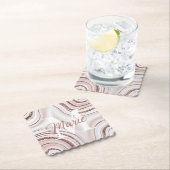 ホワイトアゲートモノグラム大理石スワーズコースターセット ペーパーコースター (インサイチュ)