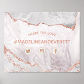 ホワイトアゲート共有ザ結婚ラブの社会的サイン ポスター (正面)