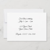 ホワイトアザレアフラット日付カードを保存 セーブザデート (裏面)