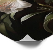 ホワイトアザレアフラワーズアートプリントポスター ポスター (角)