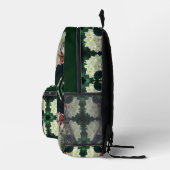 ホワイトアザレアフラワーパーソナライズされた抽象芸術 プリントバックパック (右)