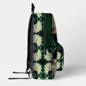 ホワイトアザレアフラワーパーソナライズされた抽象芸術 プリントバックパック (左)