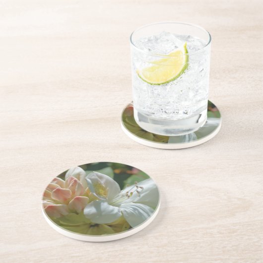 ホワイトアザレアフローラドリンクコースター コースター (側面)