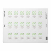 ホワイトアシンプルドレスにクリスマスのメリースクリプト ラベル (フルシート)