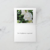 ホワイトアジサイありがとう サンキューカード (内部)