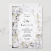 ホワイトアジサイの水の色キンセアニェラパーティー 招待状 (正面)