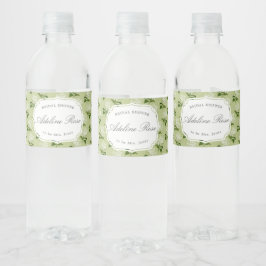 ホワイトアジサイエレガントブライダルシャワー ペットボトルラベル