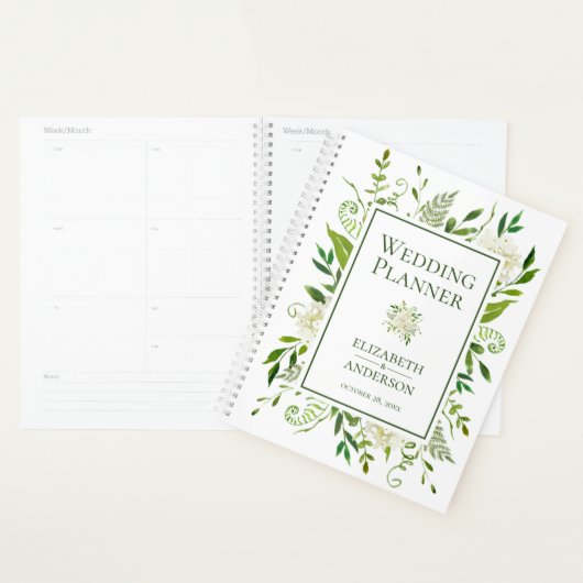 ホワイトアジサイフローラウォーター結婚カラー プランナー手帳 (ディスプレー)