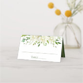 ホワイトアジサイフローラウォーター結婚カラー プレイスカード (正面)