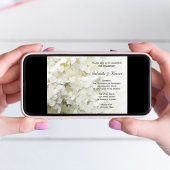 ホワイトアジサイフローラ婚約パーティ 招待状