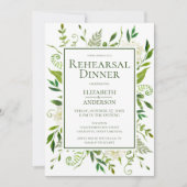 ホワイトアジサイフローラ水彩リハーサルディナー 招待状 (正面)