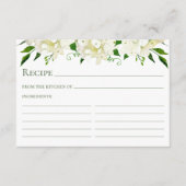 ホワイトアジサイフローラ水彩レシピカード エンクロージャーカード (正面)